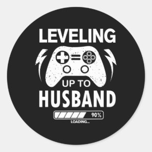 Vintage Verlobung Hochzeit für Gräuelvideospiel lo Runder Aufkleber