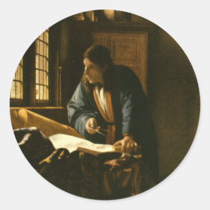 Vintage Vermeer Der Geograph Sticker