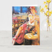 Vintage Vermögens-Erzähler-Karte Karte (Gelbe Blume)