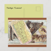Vintage Vermont Map Postkarte (Vorne/Hinten)