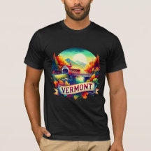 Vintage Vermont Map T-Shir – Retro  Retro us state