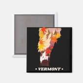 Vintage Vermont State Magnet (Vorderseite/Rückseite)