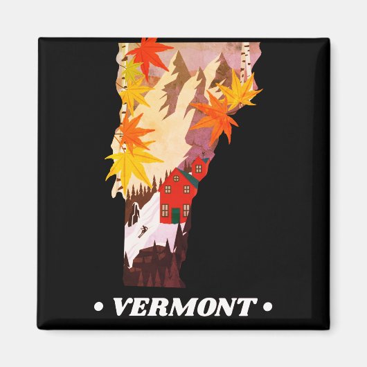 Vintage Vermont State Magnet (Vorne)