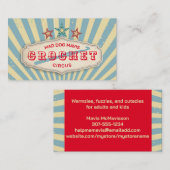 Vintage Verpackung von Zirkuskranken Visitenkarte (Vorne/Hinten)