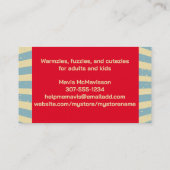 Vintage Verpackung von Zirkuskranken Visitenkarte (Rückseite)