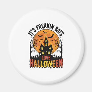 Vintage verrückte Fledermäuse lieben Halloween-Shi Magnet