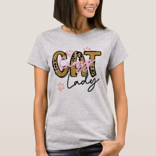 Vintage verrückte Katze Lady Funny Cat For Men Wom T-Shirt