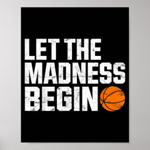 Vintage verrückte März-Hoop-Basketball-Liebhaber-S Poster