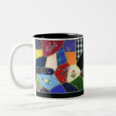 Vintage verrückte Steppdecken-Tasse Zweifarbige Tasse (Links)