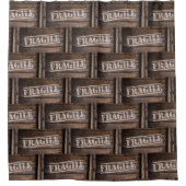 Vintage Versandbox aus zerbrechlichem Holz Duschvorhang (Vorderseite)