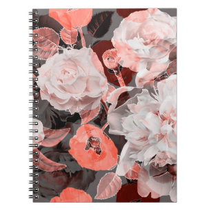 Vintage verschwommene monochrome und farbige Rot, Notizblock