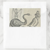 Vintage Verschwörung Schlangengift Rechteckiger Aufkleber (Tasche)