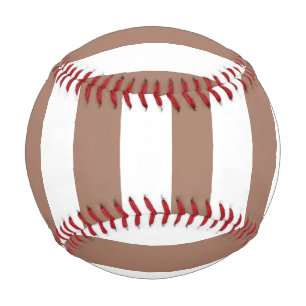 Vintage vertikale Streifen Mocha Mousse White Baseball