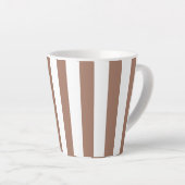 Vintage vertikale Streifen Mocha Mousse White Milchtasse (Rechte Ecke)