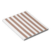 Vintage vertikale Streifen Mocha Mousse White Notizblock (angewinkelt)