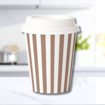 Vintage vertikale Streifen Mocha Mousse White