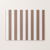 Vintage vertikale Streifen Mocha Mousse White Puzzle (Horizontal)