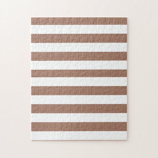 Vintage vertikale Streifen Mocha Mousse White Puzzle (Vertikal)