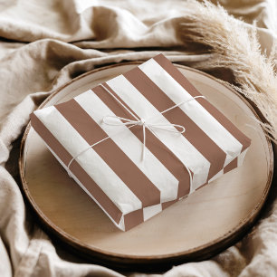Vintage vertikale Streifen Mocha Mousse White Seidenpapier