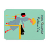 Vintage Verwaltungsassistentin – Retro-Büro Magnet (Horizontal)