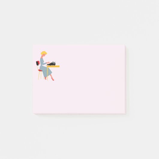 Vintage Verwaltungsassistentin – Retro-Büro  Post-it Klebezettel (Vorderseite)