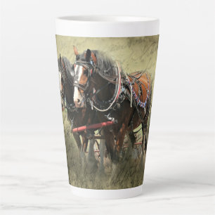 Vintage verwitterte Clydesdale-Postkarte Milchtasse
