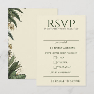 Vintage Verzauberter Wald Essensauswahl RSVP Karte