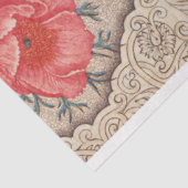 Vintage Verzierte Blume und Lacy-Rollen Seidenpapier (Ausschnitt)