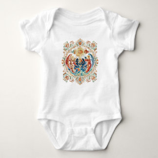 Vintage verzierte Blumen-Body für Babys, farbenfro Baby Strampler