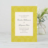 Vintage Verzierte Damask Gelbe Elegante Hochzeit
