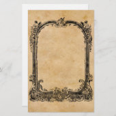 Vintage verzierte dekorative Grenze Briefpapier (Vorne/Hinten)