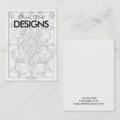 Vintage Verzierte Design-Ohrensichtkarte Visitenkarte (Vorne/Hinten)