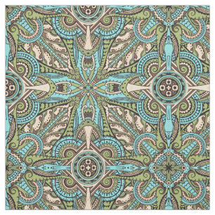 Vintage Verzierte Farben Art Deco Muster Stoff