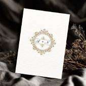 Vintage Verzierte Goldene Ecken Einladung