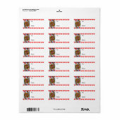 Vintage Verzierte Herzkönigin Adressaufkleber (Vorne)