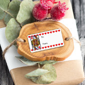 Vintage Verzierte Herzkönigin Adressaufkleber