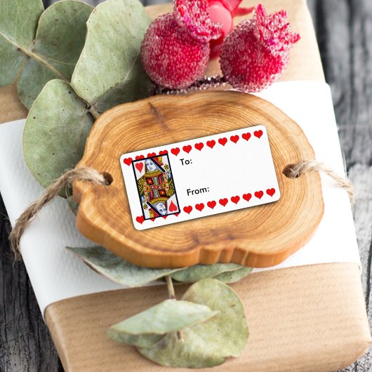 Vintage Verzierte Herzkönigin Adressaufkleber