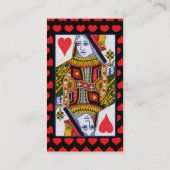 Vintage Verzierte Herzkönigin Visitenkarte (Rückseite)