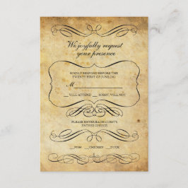 Vintage Verzierte Hochzeit RSVP