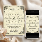 Vintage Verzierte islamische Hochzeitseinladung Einladung