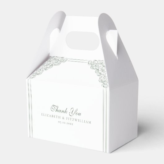 Vintage Verzierte Rahmenfavoriten für Mutation bei Geschenkschachtel (Vorderseite)