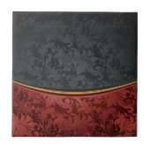 Vintage Verzierung rot und schwarz Fliese (Vorderseite)