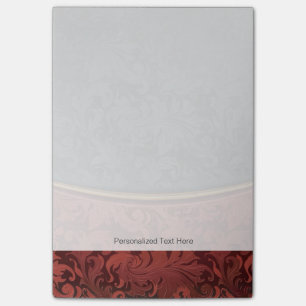 Vintage Verzierung rot und schwarz Post-it Klebezettel