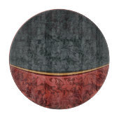 Vintage Verzierung rot und schwarz Schneidebrett (Vorderseite)