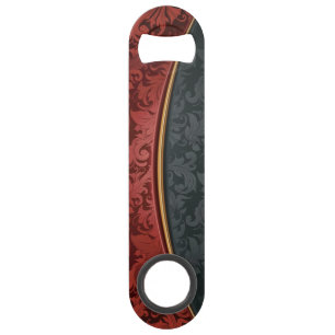 Vintage Verzierung rot und schwarz Speed Flaschenöffner