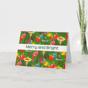 Vintage Verzierungs-Feiertags-Karte Feiertagskarte