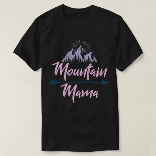 Vintage verzweigte Pastelgebirge Mama T-Shirt (Design vorne)