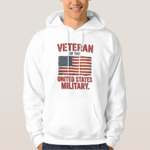 Vintage Veteran USA-Flagge Militär-Vektor-Design_1 Hoodie