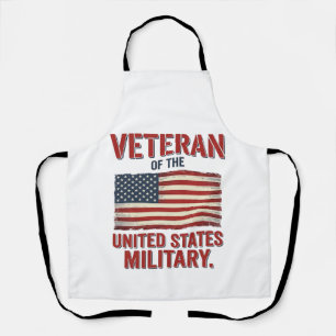Vintage Veteran USA-Flagge Militär-Vektor-Design_1 Schürze