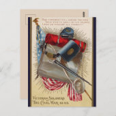 Vintage Veteranen des Zivilen Krieges Postkarte (Vorne/Hinten)